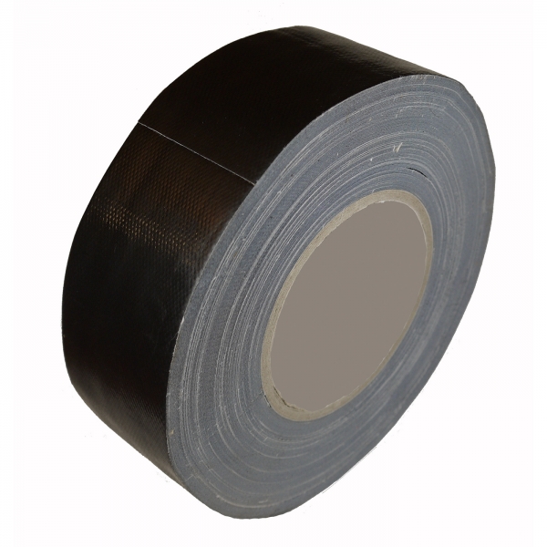 BW-pantsertape, 5 cm breed, zwart, 50 meter