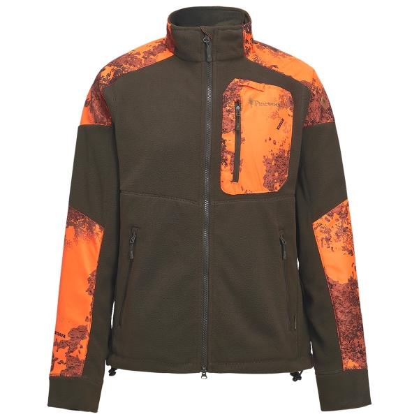 Dames fleecejack Smaland Hunters olijf/oranje camo