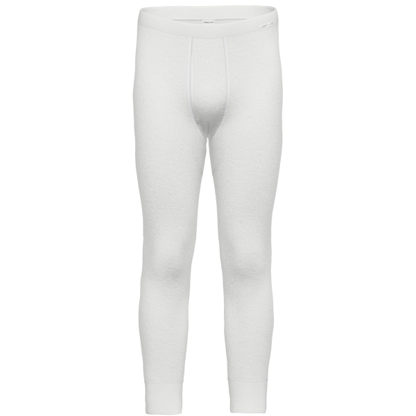 Broek lang met gulp dubbel rib wit