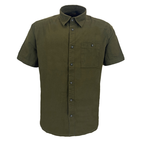 Outdoor shirt korte mouw olijf