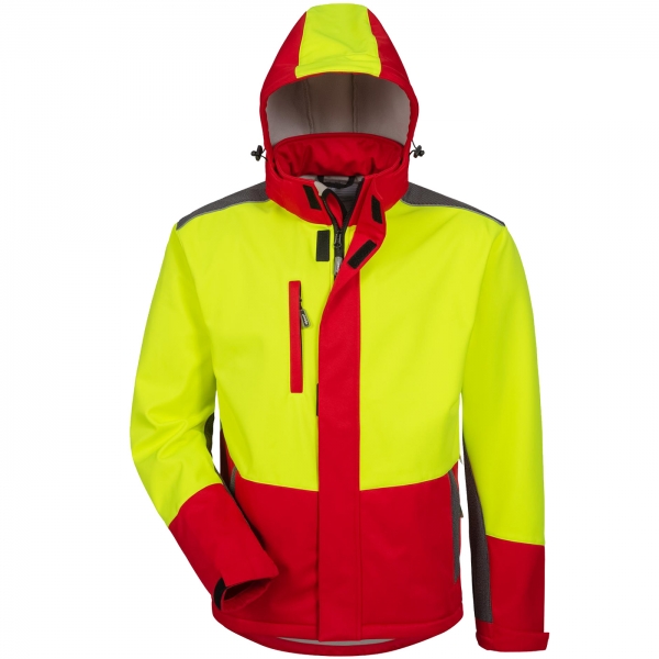 Foresters Softshell Jas Rip-Stop rood/geel