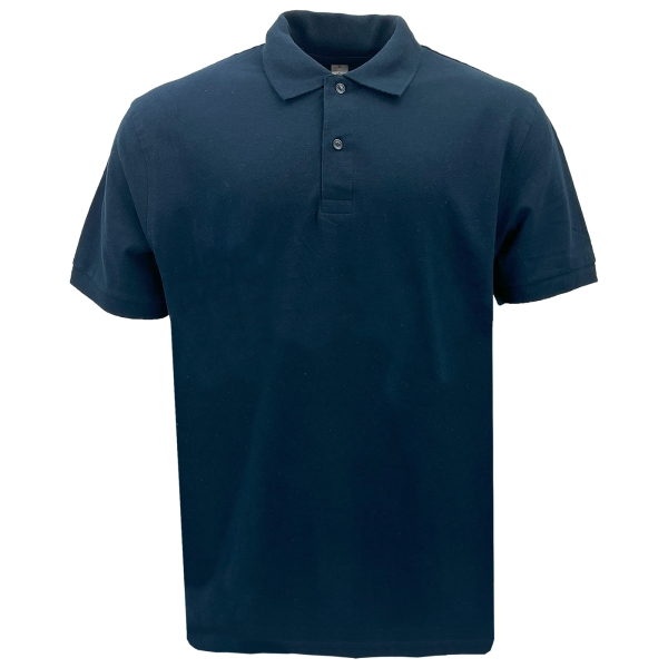 Katoenen polo donkerblauw