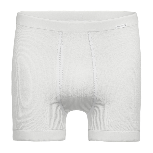 Boxershort met kruis dubbele rib wit