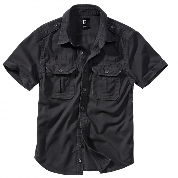 Outdoor shirt korte mouw zwart