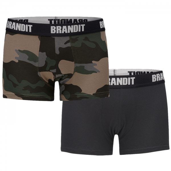 Boxershorts 2-pack darkcamo/zwart