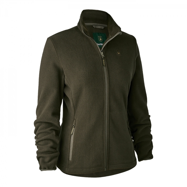 Dames Fleece Jas Chasse olive