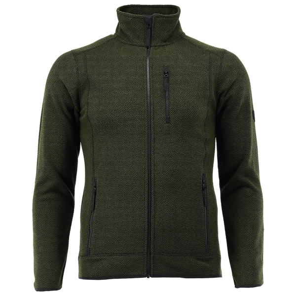 Pique fleece jack olijf