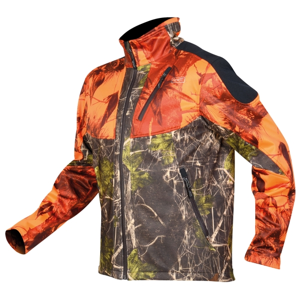 Softshell jas Lanbro-S camo blaze forest