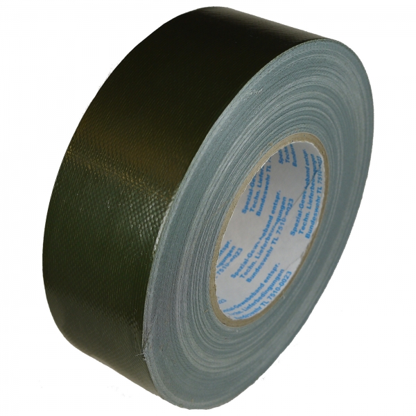 BW pantsertape, 5 cm breed, olijf, 50 meter