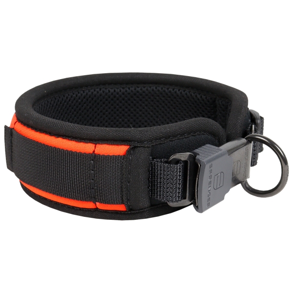 Neopreen halsband voor honden Comfort Plus zwart/oranje