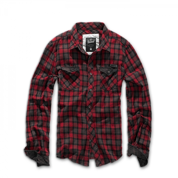 Duncan Shirt rood/bruin