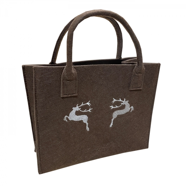 Vilten shopper Stags bruin